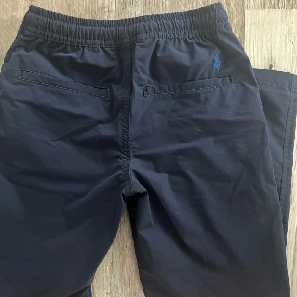 Kids Elastic Waist Navy Bottoms with Drawstring